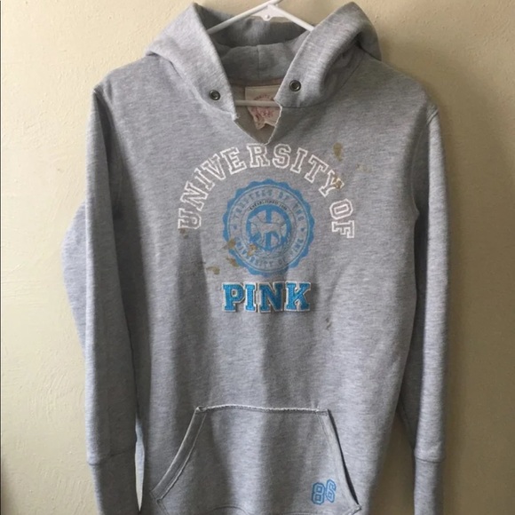 VS PINK XS slim long tunic style sweatshirt hoodie - Picture 1 of 6